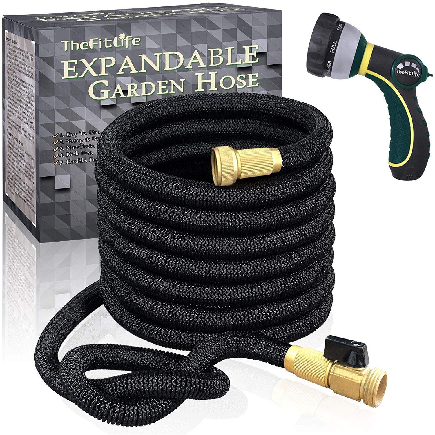 TheFitLife Flexible and Expandable Garden Hose